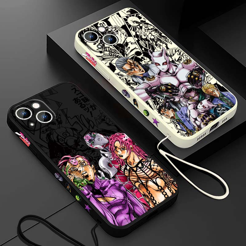 Apple Iphone 15 - Anime JOJO Schurk Diavolo Dio Telefoonhoesje