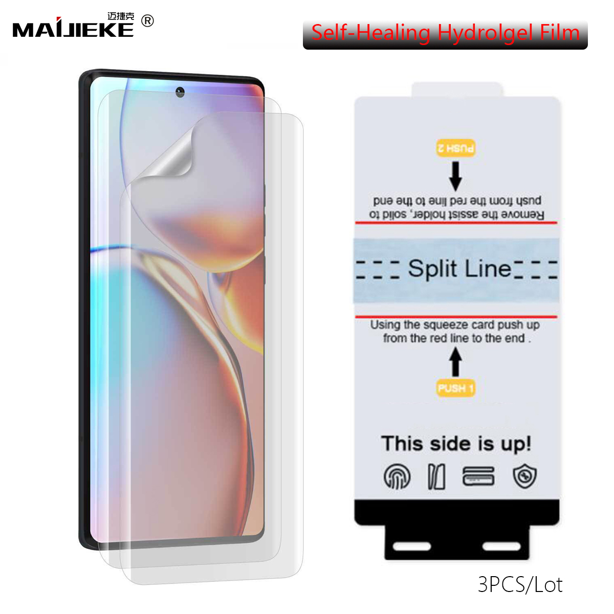 Hydrogel Screen Protector - 3-pack zelfherstellende TPU-schermbeschermer voor Motorola Edge