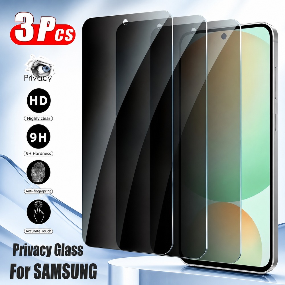 Privacy Screen Protector - 3PCS Privacy Tempered Glass voor Samsung