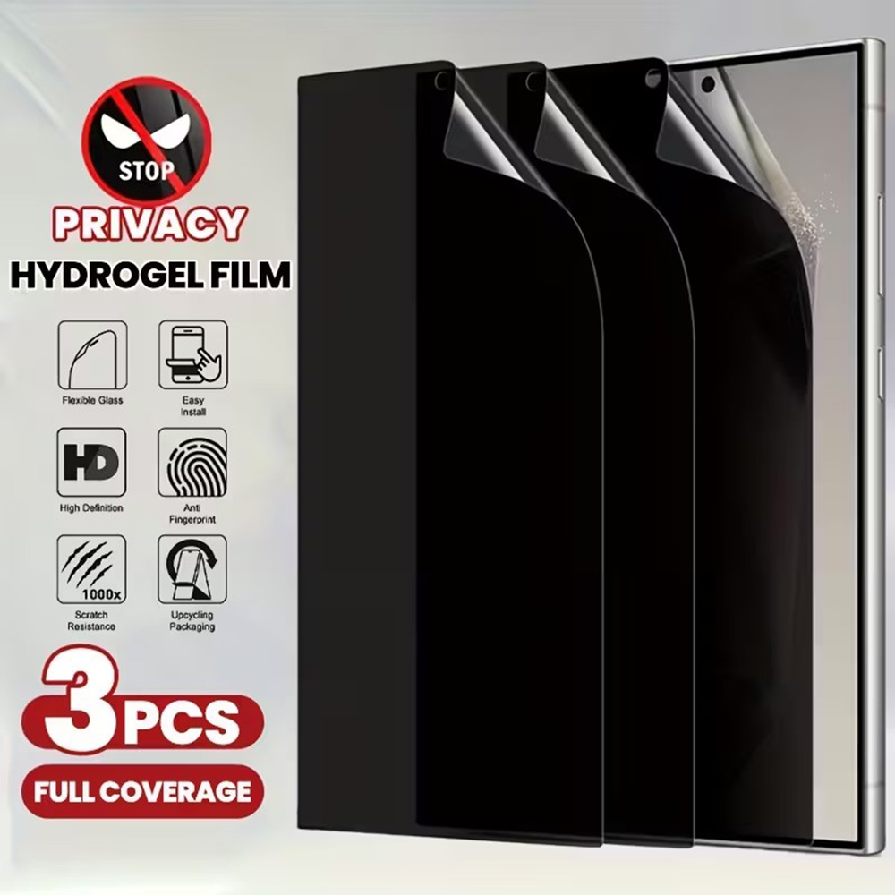 Hydrogel Screen Protector - 3PCS Anti-spion Hydrogel Film Voor Samsung