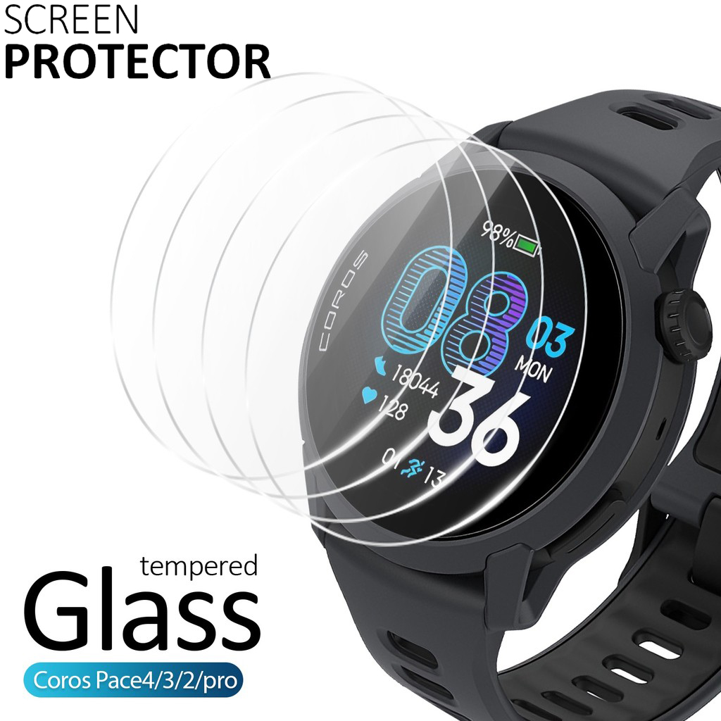 Tempered Glass Screen 9H - 2 stuks horlogebeschermers voor Coros Apex